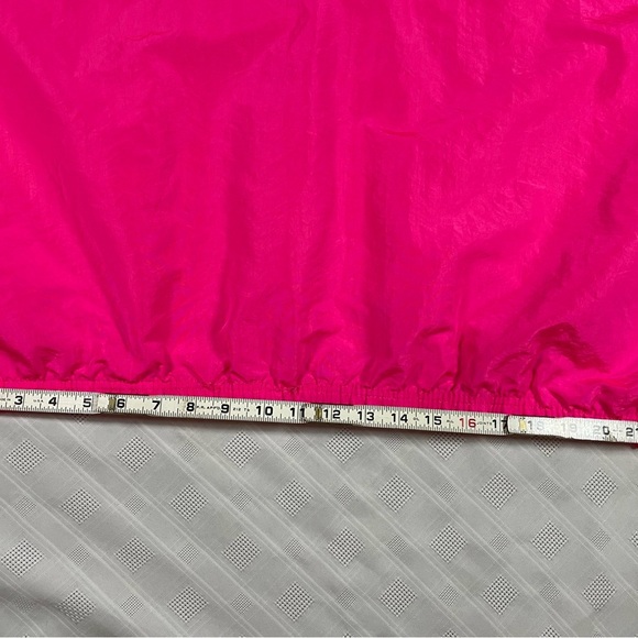 Vintage Surf Style Neon Pink Women’s Windbreaker Pullover Jacket One Size - Picture 8 of 15